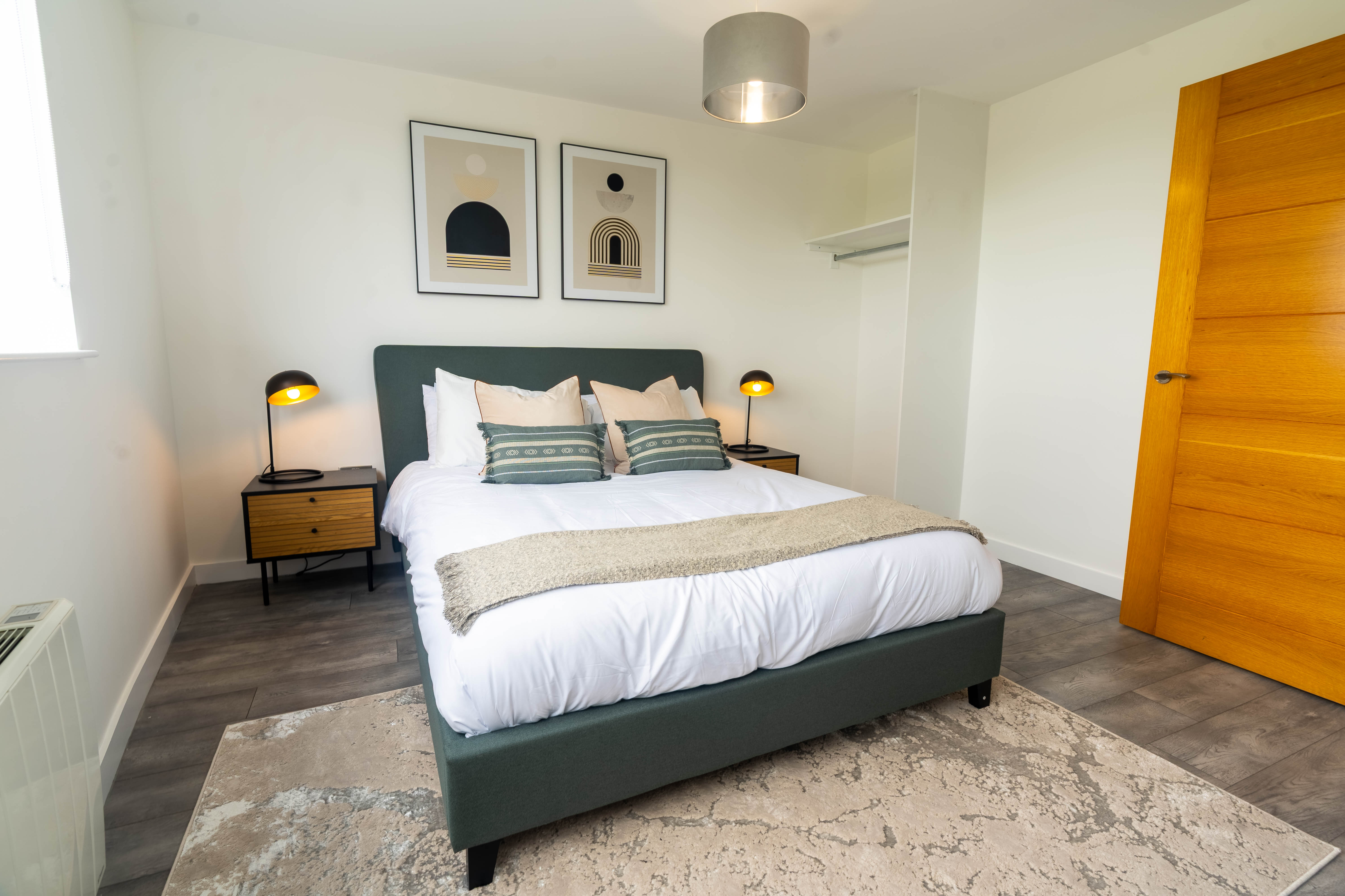 Equipoint apartment bedroom with city view